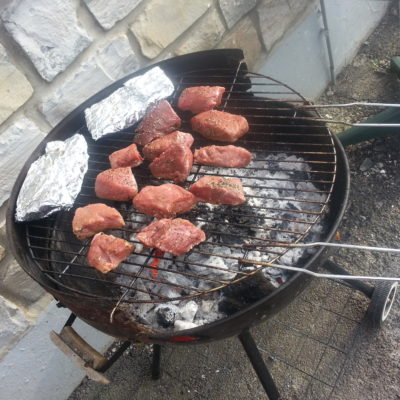 BBQ na het kajakken en tokkelen